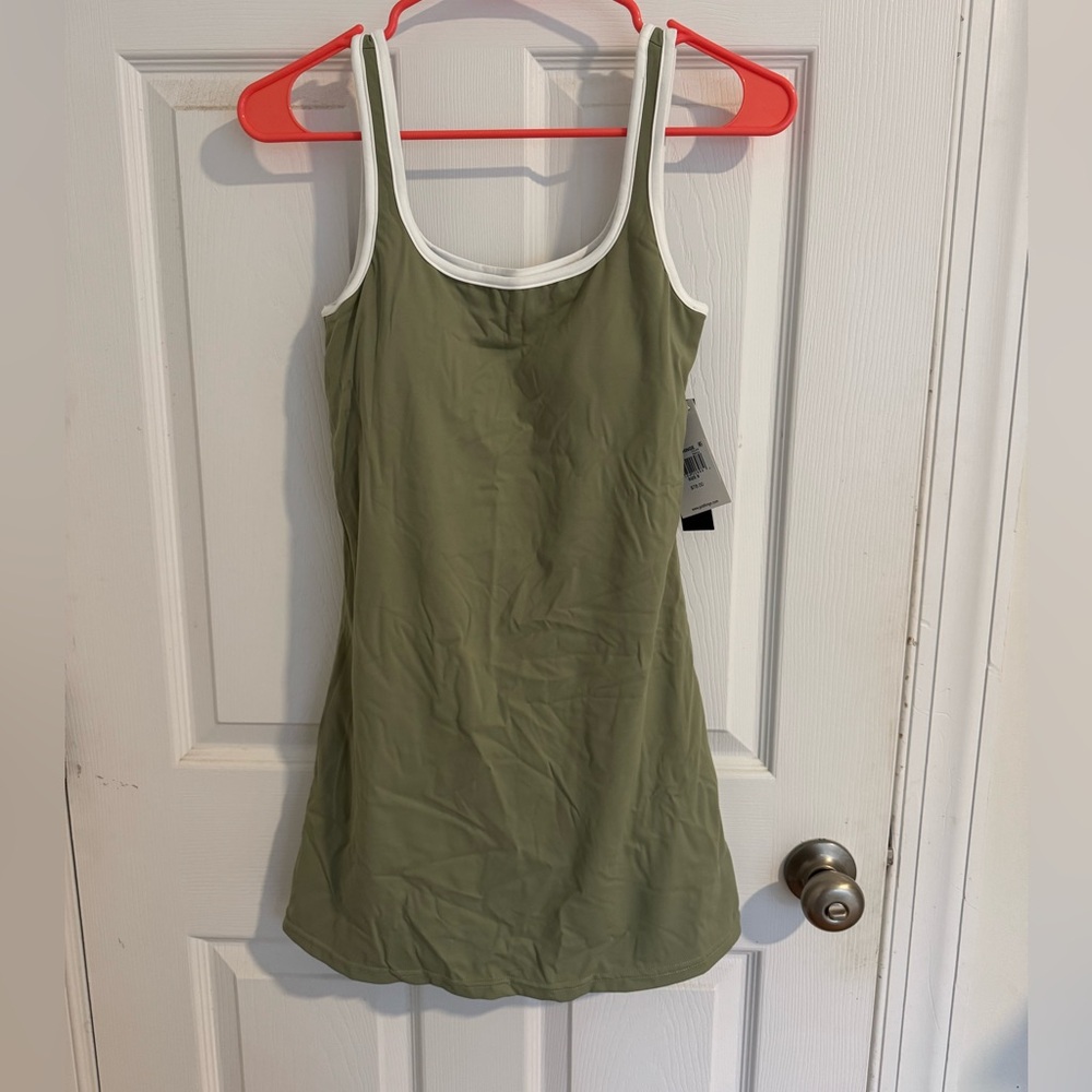 Olive Green gold hinge athletic dress